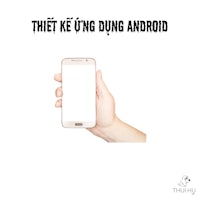 a hand holding a smartphone with the text th kng dng android
